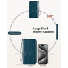 image:imageBOSTANTEN Leather Wallet for Women RFID Blocking Zip Around Credit Cards Holder Phone ClutchBPeacock Blue