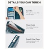 image:imageBOSTANTEN Leather Wallet for Women RFID Blocking Zip Around Credit Cards Holder Phone ClutchBPeacock Blue