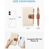 image:imageBOSTANTEN Leather Wallets for Women Large RFID Blocking Slim Bifold Purse Card Holder with Zipper Pocket Black0beigebrown