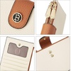 image:imageBOSTANTEN Leather Wallets for Women Large RFID Blocking Slim Bifold Purse Card Holder with Zipper Pocket Black0beigebrown