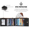 image:imageBOSTANTEN Leather Wallets for Women Large RFID Blocking Slim Bifold Purse Card Holder with Zipper Pocket Black1BlackBrown