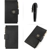 image:imageBOSTANTEN Leather Wallets for Women Large RFID Blocking Slim Bifold Purse Card Holder with Zipper Pocket Black2Black