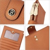 image:imageBOSTANTEN Leather Wallets for Women Large RFID Blocking Slim Bifold Purse Card Holder with Zipper Pocket Black2Brown