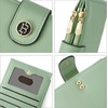 image:imageBOSTANTEN Leather Wallets for Women Large RFID Blocking Slim Bifold Purse Card Holder with Zipper Pocket Black2Green