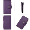 image:imageBOSTANTEN Leather Wallets for Women Large RFID Blocking Slim Bifold Purse Card Holder with Zipper Pocket Black2Purple