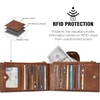 image:imageBOSTANTEN Leather Wallets for Women Large RFID Blocking Slim Bifold Purse Card Holder with Zipper Pocket Black3BrownVegan