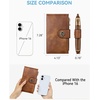 image:imageBOSTANTEN Leather Wallets for Women Large RFID Blocking Slim Bifold Purse Card Holder with Zipper Pocket Black3BrownVegan