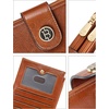 image:imageBOSTANTEN Leather Wallets for Women Large RFID Blocking Slim Bifold Purse Card Holder with Zipper Pocket Black5Brown