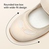 image:imageBOSTANTEN Mary Jane Sneakers for Women Wide Toe Box Slip On Casual Shoes  Soft Cushioned Sole Breathable Mesh Adjustable Strap Wide Width for Casual Walking Work Travel and ErrandsBeige