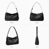 image:imageBOSTANTEN Medium Vegan Leather Shoulder Handbag for Women Vintage Lightweight Hobo Purse with Adjustable Wide Strap for WorkBlack