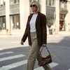 image:imageBOSTANTEN Medium Vegan Leather Shoulder Handbag for Women Vintage Lightweight Hobo Purse with Adjustable Wide Strap for WorkCoffee