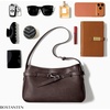 image:imageBOSTANTEN Medium Vegan Leather Shoulder Handbag for Women Vintage Lightweight Hobo Purse with Adjustable Wide Strap for WorkCoffee