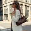 image:imageBOSTANTEN Medium Vegan Leather Shoulder Handbag for Women Vintage Lightweight Hobo Purse with Adjustable Wide Strap for WorkCoffee