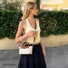 image:imageBOSTANTEN Mini Tote for Women Crossbody Bag with Adjustable Strap Top Handle Summer Purse for Everyday UseBeige With Brown