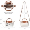 image:imageBOSTANTEN Mini Tote for Women Crossbody Bag with Adjustable Strap Top Handle Summer Purse for Everyday UseBeige With Brown