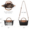 image:imageBOSTANTEN Mini Tote for Women Crossbody Bag with Adjustable Strap Top Handle Summer Purse for Everyday UseBlack With Brown