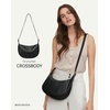 image:imageBOSTANTEN Purses for Women Crescent Crossbody Bag Vegan Leather Shoulder Hobo Handbag Adjustable StrapLarge Black