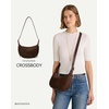 image:imageBOSTANTEN Purses for Women Crescent Crossbody Bag Vegan Leather Shoulder Hobo Handbag Adjustable StrapRegular Suede Coffee