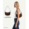 image:imageBOSTANTEN Purses for Women Crescent Crossbody Bag Vegan Leather Shoulder Hobo Handbag Adjustable StrapRegular Suede Coffee