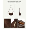 image:imageBOSTANTEN Purses for Women Crescent Crossbody Bag Vegan Leather Shoulder Hobo Handbag Adjustable StrapRegular Suede Coffee