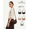 image:imageBOSTANTEN Purses for Women Crescent Crossbody Bag Vegan Leather Shoulder Hobo Handbag Adjustable StrapRegular Suede Coffee