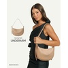 image:imageBOSTANTEN Purses for Women Crescent Crossbody Bag Vegan Leather Shoulder Hobo Handbag Adjustable StrapSmall Apricot