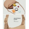 image:imageBOSTANTEN Purses for Women Crescent Crossbody Bag Vegan Leather Shoulder Hobo Handbag Adjustable StrapSmall Apricot