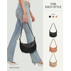 image:imageBOSTANTEN Purses for Women Crescent Crossbody Bag Vegan Leather Shoulder Hobo Handbag Adjustable StrapSmall Black