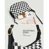 image:imageBOSTANTEN Purses for Women Crescent Crossbody Bag Vegan Leather Shoulder Hobo Handbag Adjustable StrapSmall Black White