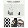 image:imageBOSTANTEN Purses for Women Crescent Crossbody Bag Vegan Leather Shoulder Hobo Handbag Adjustable StrapSmall Black White