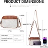 image:imageBOSTANTEN Quilted Crossbody Bags for Women Vegan Leather Purses Shoulder Handbags with Wide StrapBeige With Brown