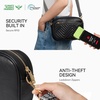 image:imageBOSTANTEN Quilted Crossbody Bags for Women Vegan Leather Purses Shoulder Handbags with Wide StrapBlack