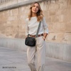 image:imageBOSTANTEN Quilted Crossbody Bags for Women Vegan Leather Purses Shoulder Handbags with Wide StrapBlack