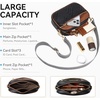 image:imageBOSTANTEN Quilted Crossbody Bags for Women Vegan Leather Purses Shoulder Handbags with Wide StrapBlackbrown