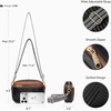 image:imageBOSTANTEN Quilted Crossbody Bags for Women Vegan Leather Purses Shoulder Handbags with Wide StrapBlackbrown
