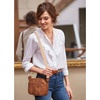 image:imageBOSTANTEN Quilted Crossbody Bags for Women Vegan Leather Purses Shoulder Handbags with Wide StrapBrown