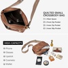 image:imageBOSTANTEN Quilted Crossbody Bags for Women Vegan Leather Purses Shoulder Handbags with Wide StrapBrown