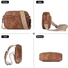 image:imageBOSTANTEN Quilted Crossbody Bags for Women Vegan Leather Purses Shoulder Handbags with Wide StrapBrown