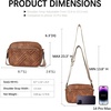 image:imageBOSTANTEN Quilted Crossbody Bags for Women Vegan Leather Purses Shoulder Handbags with Wide StrapBrown