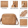 image:imageBOSTANTEN Quilted Crossbody Bags for Women Vegan Leather Purses Shoulder Handbags with Wide StrapCamel Brown