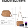 image:imageBOSTANTEN Quilted Crossbody Bags for Women Vegan Leather Purses Shoulder Handbags with Wide StrapCamel Brown