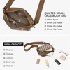 image:imageBOSTANTEN Quilted Crossbody Bags for Women Vegan Leather Purses Shoulder Handbags with Wide StrapCheckered Coffee