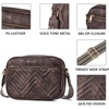 image:imageBOSTANTEN Quilted Crossbody Bags for Women Vegan Leather Purses Shoulder Handbags with Wide StrapCoffee
