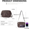 image:imageBOSTANTEN Quilted Crossbody Bags for Women Vegan Leather Purses Shoulder Handbags with Wide StrapCoffee
