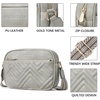 image:imageBOSTANTEN Quilted Crossbody Bags for Women Vegan Leather Purses Shoulder Handbags with Wide StrapG02grey