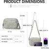 image:imageBOSTANTEN Quilted Crossbody Bags for Women Vegan Leather Purses Shoulder Handbags with Wide StrapG02grey
