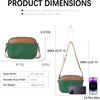 image:imageBOSTANTEN Quilted Crossbody Bags for Women Vegan Leather Purses Shoulder Handbags with Wide StrapGreen With Brown