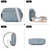 image:imageBOSTANTEN Quilted Crossbody Bags for Women Vegan Leather Purses Shoulder Handbags with Wide StrapLight Blue