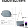 image:imageBOSTANTEN Quilted Crossbody Bags for Women Vegan Leather Purses Shoulder Handbags with Wide StrapLight Blue