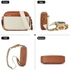 image:imageBOSTANTEN Quilted Crossbody Bags for Women Vegan Leather Purses Shoulder Handbags with Wide StrapPatternbrown